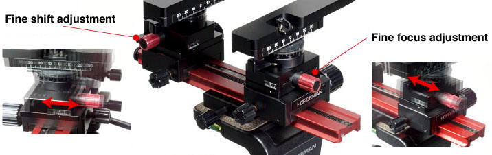 Fine shift adjustment / Fine focus adjustment